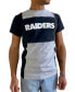 Фото #1 товара Men's Heathered Gray Las Vegas Raiders Split T-shirt