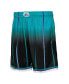 ფოტო #2 პროდუქტის Men's Teal and Black Charlotte Hornets 1995/96 Hardwood Classics Fadeaway Reload 3.0 Swingman Shorts