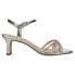 Nina Bobby Metallic Rhinestone Ankle Strap Womens Silver Casual Sandals BOBBY-Y