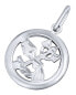 Silver pendant zodiac sign Aquarius - round SILVEGOB10283S02