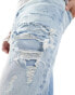 Tommy Jeans Isaac tapered distressed jeans in light wash Голубой, W32 L34 - фото #2