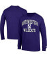 Фото #2 товара Men's Purple Northwestern Wildcats High Motor Long Sleeve T-shirt