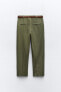Belted chino trousers