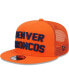 Фото #3 товара Men's Orange Denver Broncos Stacked Trucker 9FIFTY Snapback Hat