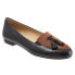 Фото #3 товара Trotters Caroline T1666-028 Womens Black Leather Slip On Loafer Flats Shoes