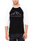 ფოტო #1 პროდუქტის Men's Raglan Sleeves Colorado Ski Towns Baseball Word Art T-shirt