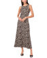 Фото #1 товара Women's Printed Sleeveless Keyhole-Back Maxi Dress