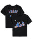 ფოტო #2 პროდუქტის Infant Boys and Girls Francisco Lindor Black New York Mets Name and Number T-shirt