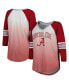 Women's White, Crimson Alabama Crimson Tide Lead Off Ombre Raglan 3/4-Sleeve V-Neck T-shirt