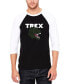 Men's Raglan Baseball Word Art T-Rex Head T-shirt
