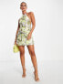 Фото #4 товара ASOS DESIGN halter embellished mini dress with swirl design