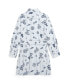 Toddler and Little Girls Pleated Graphic Cotton Oxford Shirtdress