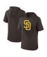 Men's Brown San Diego Padres Short Sleeve Hoodie T-shirt