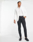 Topman skinny velvet blazer in white