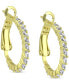 ფოტო #1 პროდუქტის Cubic Zirconia Small Hoop Earrings in 18K Gold-Plated Sterling Silver, 0.75", Created for Macy's