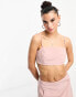 Фото #4 товара ASOS DESIGN bandeau co ord crop top in pink