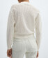 Фото #2 товара Women's Round-Neck Openwork Sweater