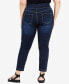 ფოტო #2 პროდუქტის Plus Size Butter Denim Average Length Pull On Jeans