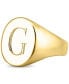 Initial Signet Ring in 14K Gold-Plated Sterling Silver