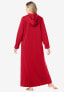 Фото #2 товара Plus Size Long Hooded Fleece Sweatshirt Robe