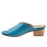 Фото #4 товара Softwalk Parker S2003-462 Womens Blue Wide Leather Heeled Sandals Shoes 6.5