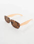 Фото #2 товара Accessorize rectangle sunglasses in brown tort