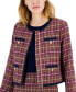 Фото #3 товара Women's Boucle Four-Pocket Long-Sleeve Jacket