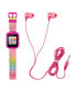 ფოტო #1 პროდუქტის Kid's Rainbow Glitter Silicone Strap Touchscreen Smart Watch 42mm with Earbuds Gift Set