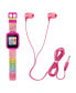 Kid's Rainbow Glitter Silicone Strap Touchscreen Smart Watch 42mm with Earbuds Gift Set