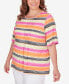 ფოტო #3 პროდუქტის Plus Size Paint Stripe Top