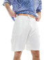 Brave Soul co-ord heavyweight textured cargo shorts in white