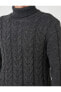 Turtleneck Sweater Knitted Detailed