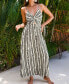 Women's Paisley Print Twisted Maxi Beach Dress