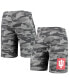 Фото #1 товара Men's Charcoal, Gray Indiana Hoosiers Camo Backup Terry Jam Lounge Shorts