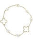 ფოტო #1 პროდუქტის Pearl by EFFY® White Cultured Freshwater Pearl (6mm) Flower Bracelet in 14k Gold