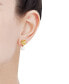 Cultured Freshwater Pearl (7-1/2mm) Rose Drop Earrings in 14k Gold