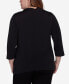 ფოტო #2 პროდუქტის Plus Size Rue Rivoli Women's Cowl Neck Floral Textured Top