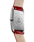 ფოტო #2 პროდუქტის Women's Swiss DolceVita Red Leather Strap Watch 23x37mm