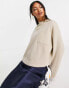 ASOS DESIGN super soft oversized jumper with pocket detail in warm cream