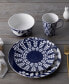 Фото #7 товара Bluefjord Floral 4 Piece Cereal Bowls Set, Service for 4