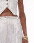 Topshop co-ord stripe linen trouser in cream