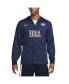 ფოტო #1 პროდუქტის Men's Blue USA Basketball Authentic On-Court Game Full-Zip Jacket