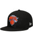 Men's Black New York Knicks Blackout Shadow Logo 59FIFTY Fitted Hat