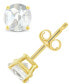 ფოტო #1 პროდუქტის White Topaz (1-1/8 ct. t.w.) Stud Earrings in 14K White or Yellow Gold