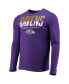 Men's Purple Baltimore Ravens Combine Authentic Split Line Long Sleeve T-shirt