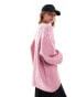 Фото #1 товара ASOS DESIGN oversized crew neck jumper in pink