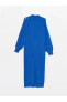 Фото #3 товара LCW Modest Yarım Balıkçı Yaka Düz Uzun Kollu Kadın Triko Elbise