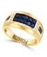 ფოტო #1 პროდუქტის EFFY® Men's Sapphire (1/2 ct. t.w.) Ring in 14k Gold