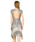 Фото #2 товара Women's Beaded Fringe Short Cocktail Dress