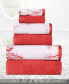Фото #4 товара Quick Drying Cotton Solid and Marble Effect 6 Piece Towel Set